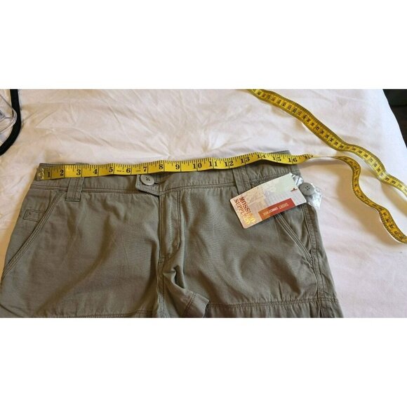 Mossimo Lowest Rise Flat Front Khaki Shorts Juniors Size 7 Brown NWT Fairycore - Picture 9 of 10